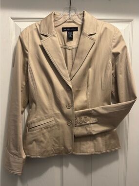 New York & Company Women's Cream Tailored Blazer/Jacket